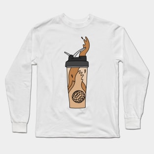 Chocolate Protein Shake Shaker Long Sleeve T-Shirt